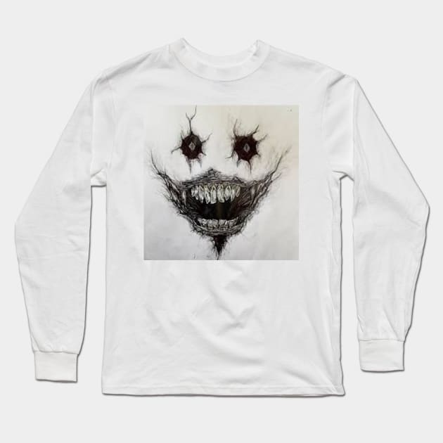 Scary face Long Sleeve T-Shirt by HELLINISMOS